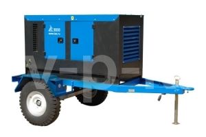 Дизельный генератор ТСС АД-128С-Т400-1РМ20 в шумозащитном кожухе на прицепе с АВР  Дизельный генератор ТСС АД-128С-Т400-1РМ20 в шумозащитном кожухе на прицепе с АВР  фото