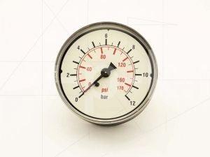 Манометр для компрессора М063-R12 - 1/4 осевой для компрессора АСО-Бежецк