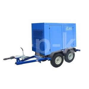 Дизельный генератор ТСС АД-128С-Т400-1РМ20 РПМ на прицепе 016268 передвижной фото