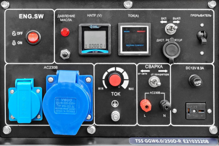 Бензиновый генератор  GGW 6.0/250D-R