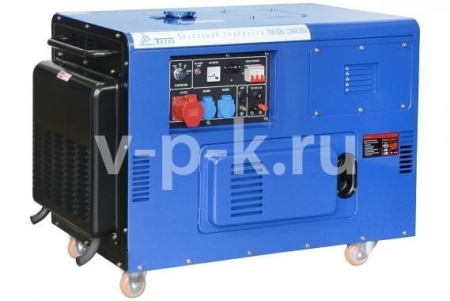 Дизельный генератор ТСС SDG 12000EHS3 в шумозащитном кожухе